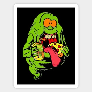 Vintage Ghost Eat Pizza Magnet